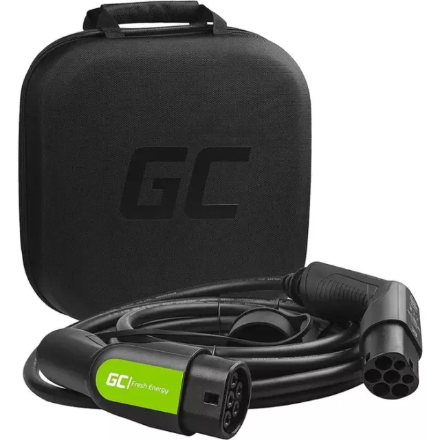 Green-Cell Elektroauto-Ladekabel EV11 Mode3, Typ 2 zu Typ 2, 11 kW, 16A, 5 Meter