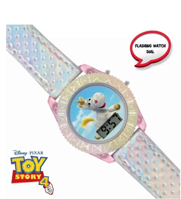 Disney Toy Story 4 Buttercup Unicorn Digital Flashing Watch + Iridescent Strap 2