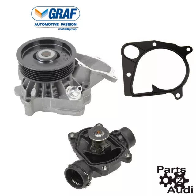 GRAF Engine Water Pump With Gasket And Thermostat Fits BMW Diesel 335d X5