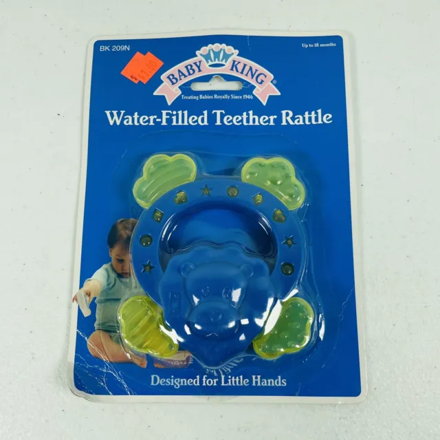 🔥 Vintage • Baby King • Baby Water-Filled Teether Rattle • Blue