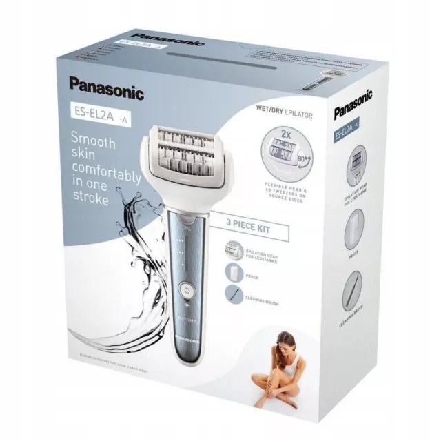 Panasonic ES-EL2A Epilator Double Discs 60 Pins Flexible 90° Rotating Wider...