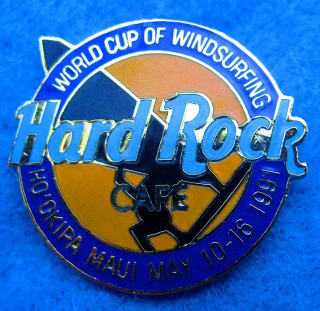 MAUI HAWAII HO'OKIPA WORLD CUP OF WINDSURFING MAY 1991 SURFER Hard Rock Cafe PIN