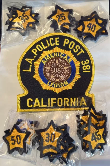 American Legion L.A. Police Post 381 Patch and Membership Stars