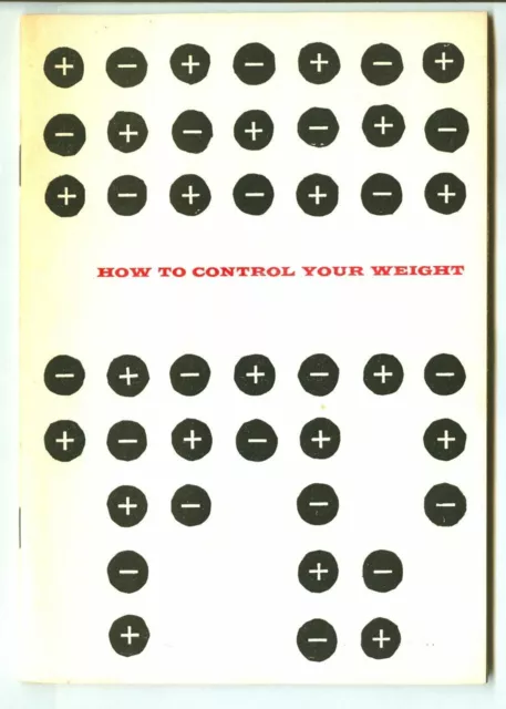 Vintage 1958 HOW to CONTROL Your WEIGHT! Metropolitan Life Insurance Booklet!