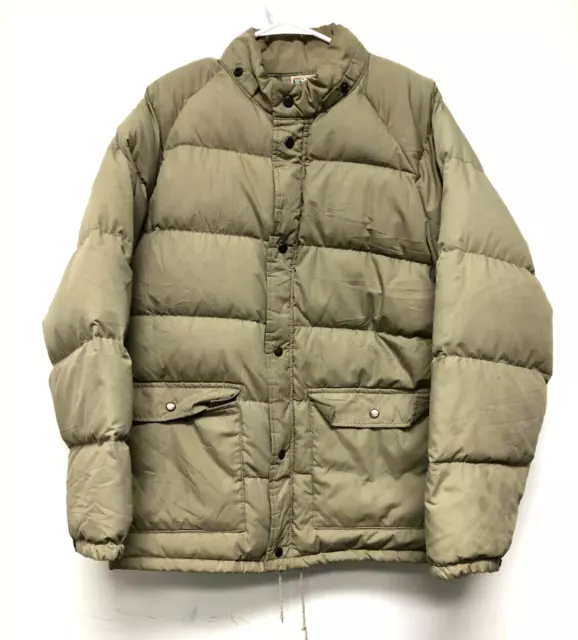 Outerdoor Exchange Mens Green Full Zip Quilted Puffer Jacket Coat - Size L