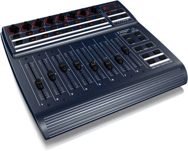 Behringer B-CONTROL FADER BCF2000 Total-Recall USB/MIDI-Controller mit 8-Fadern