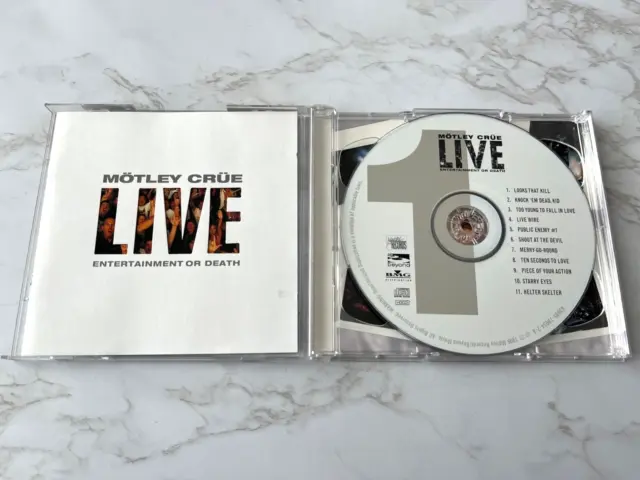 Motley Crue Live Entertainment Or Death 2 CD ORIGINAL 1999 Nikki Sixx HDCD OOP!