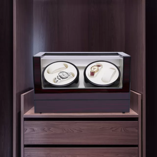 Automatik Uhrenbeweger Beweger Uhrenbox Watchwinder Box Holz Uhrenkasten 4 Uhren