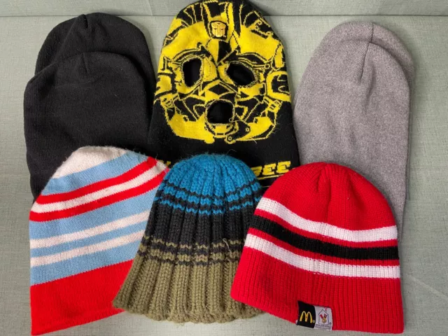 Beanies Youth Kids Lot of 8 Knit Cap Winter Hats One Size Fits Most - YOUTH