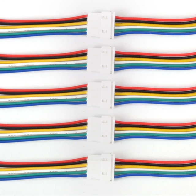 5 SETS MICRO JST 1.25mm 2-Pin to 6-Pin Connector plug with Wire Cable ...