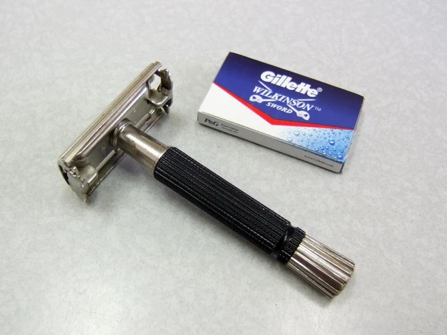 Vintage Gillette Z-4 1979 Black Super Speed TTO DE Safety Razor
