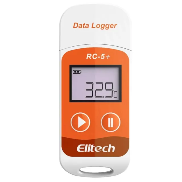 Elitech RC-5+ PDF USB Temperature Data Logger Reusable Recorder 32000 Points fo