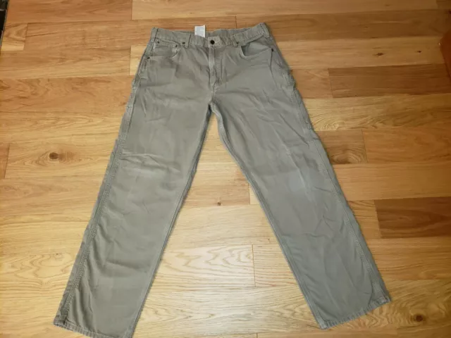 CARHARTT MEN S B159 MUS Brown Carpenter Work Pants Loose Fit Size