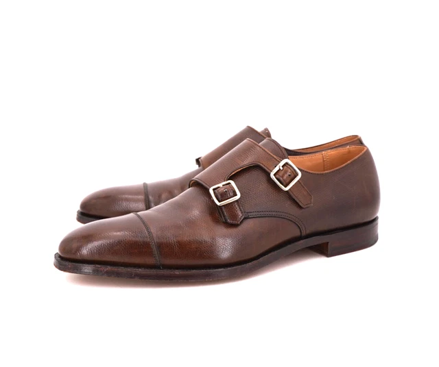 CROCKETT & JONES Lowndes Dark Brown Monk Strap Shoes UK 9.5  display picture 2