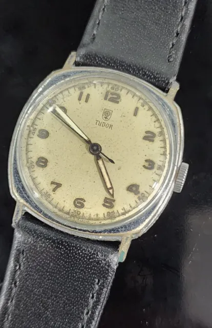Orologio Vintage Anni '30 Tudor (di Rolex) Seconda Guerra Mondiale Cuscino Militare 31 mm Inox 2