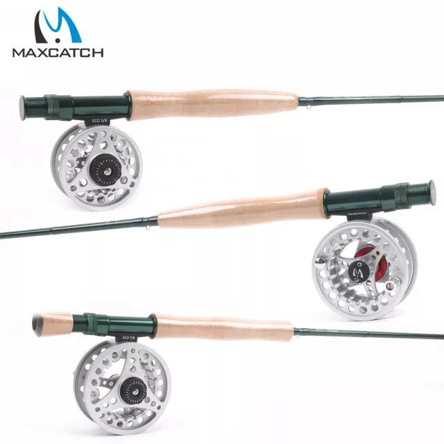 Maxcatch Premier Fly Fishing Rod with Avid Fly Reel and Rod Case: 3/4, 5/6,  7/8-weight Rod and Reel Combo