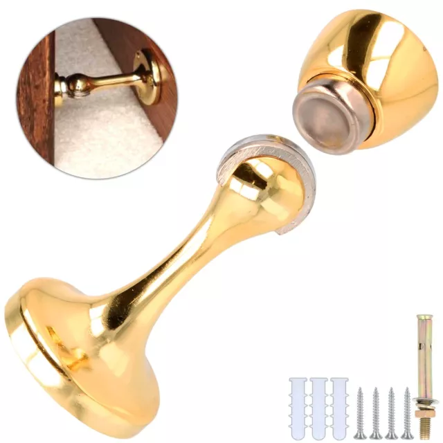 HEAVY DUTY Door Stop BRASS Magnetic Buffer Holder Doorstop Catch Stopper Latch