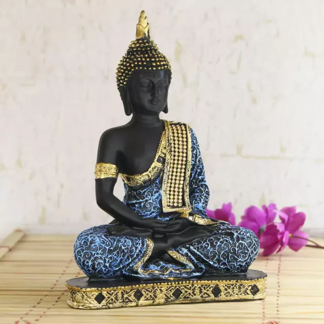 Handgemacht Meditieren Lord Buddha Polyresin Dekorativ Statue Idol Figur Gift