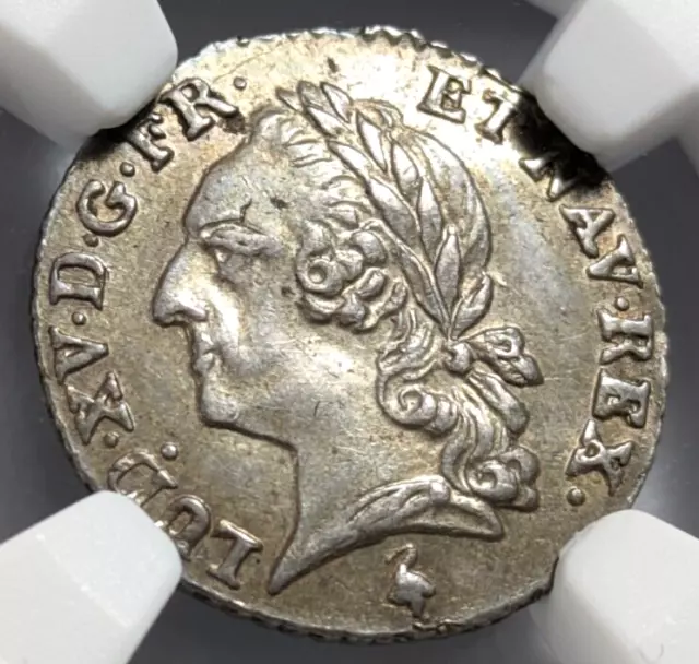 1779 King Louis XV The Beloved NGC MS 63 Paris France Silver 6 Sols Fleur De Lis