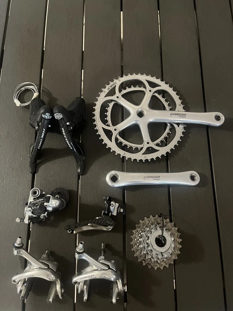 Groupe Campagnolo Record Titanium 2x9 Vitesses - Manivelles 175mm 52/39 - Argenté