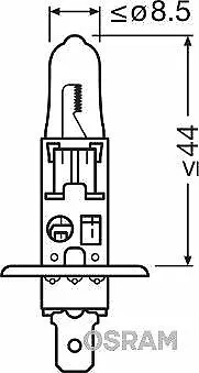 Bombilla incandescente OSRAM, bombilla coche H1 12 V 55 W P14,5s 3