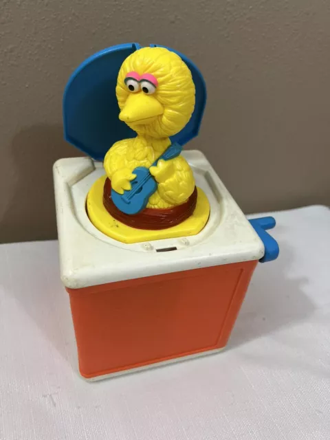 Vintage 1985 Sesame Street Big Bird Jack In The Box Playskool