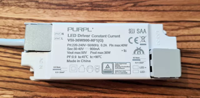 LED Treiber 900mA PURPL 36W -mit Panel Anschlusskabel