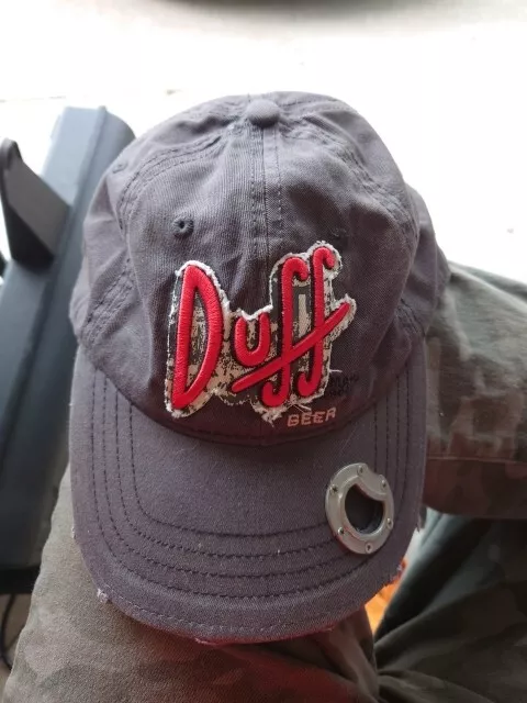 THE SIMPSONS DUFF Beer Adult Distressed Baseball Cap Hat Snapback ...