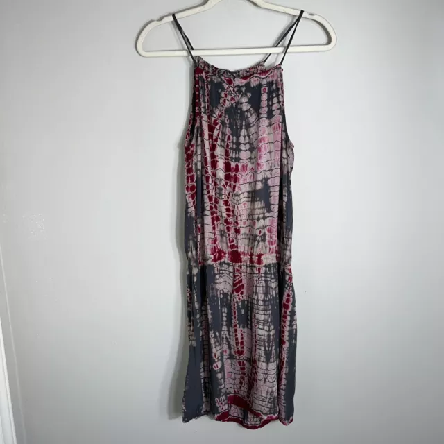 Michael Stars Tie-Dye Halter Dress-Rayon-Gray Pink-Size XS 2