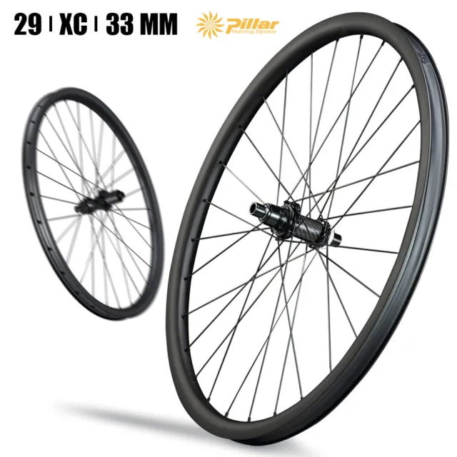 29in XC MTB Carbon Wheels Tubeless Ready Wheelset Disc Brake BOOST for HG XD MS