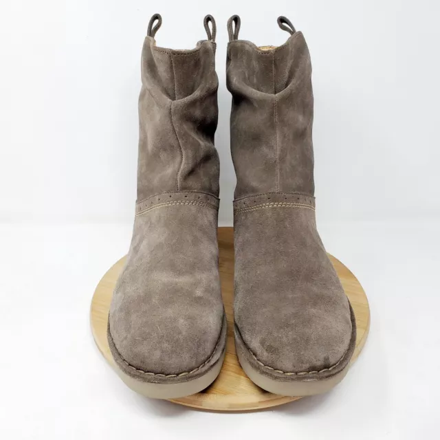 CLARKS BOOTS WOMENS 9 Ashburn Slouch Suede Comfort Lined Pull On Shoes ...