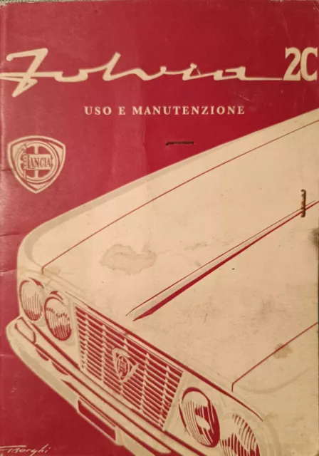 Lancia Fulvia 2C, Uso e Manutenzione 1964 Originale, Bedienungsanleitung,Manual