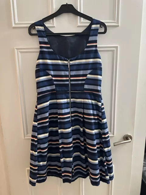 Oasis Chevron Stripe Dress, Size 12, New 3