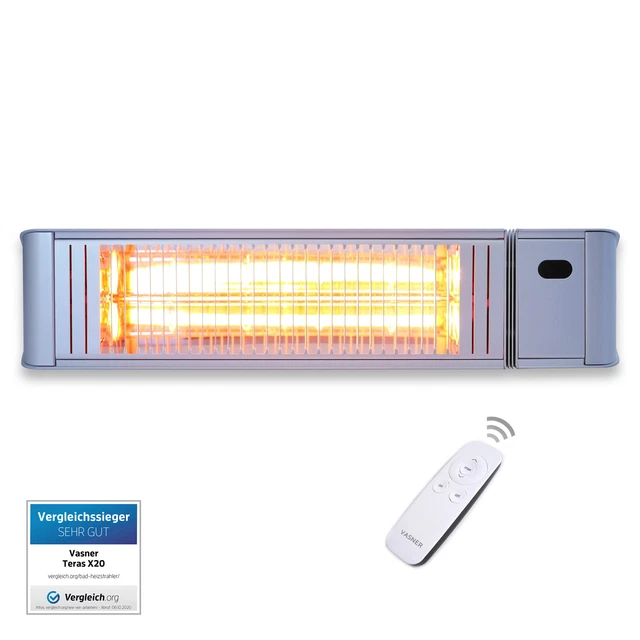 B-Ware VASNER Teras X20 Terrassen Infrarotstrahler Heizstrahler Silber
