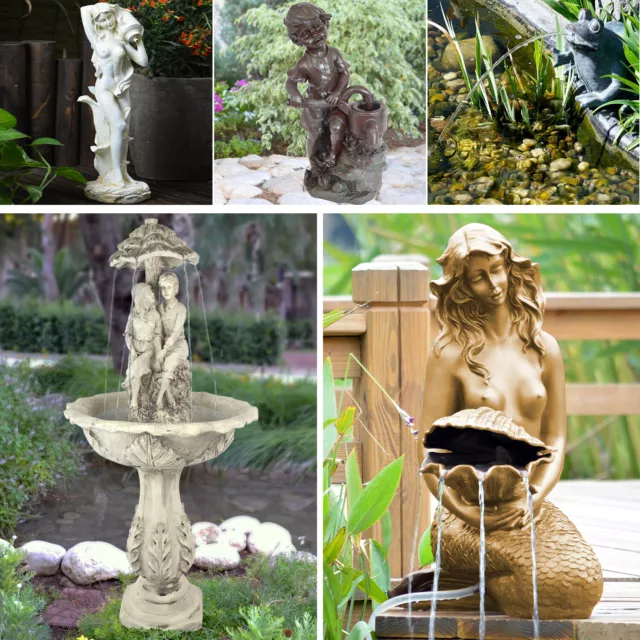 FONTANA SOLARE POMPA Solare Laghetto Solare Acqua Fontana Decorazione  Giardino EUR 89,95 - PicClick IT