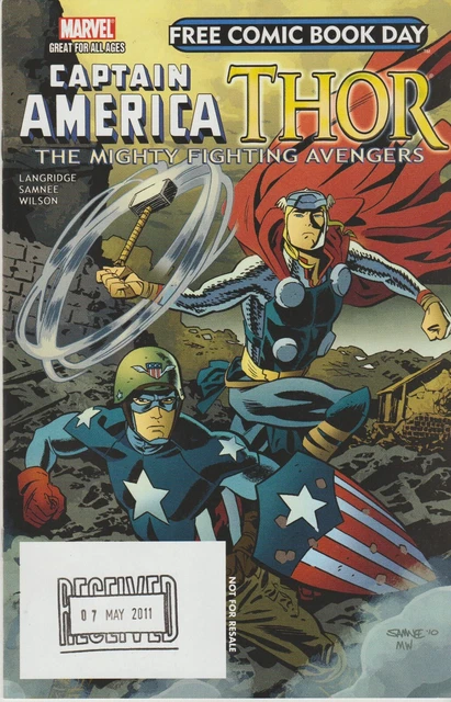 Marvel Comics Thor The Mighty Fighting Avengers (May 2011 FCBD) Captain America
