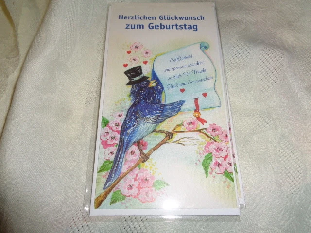 GEBURTSTAGS KARTE HERZLICHEN Glückwunsch zum Geburtstag - Rabe Spruch ...