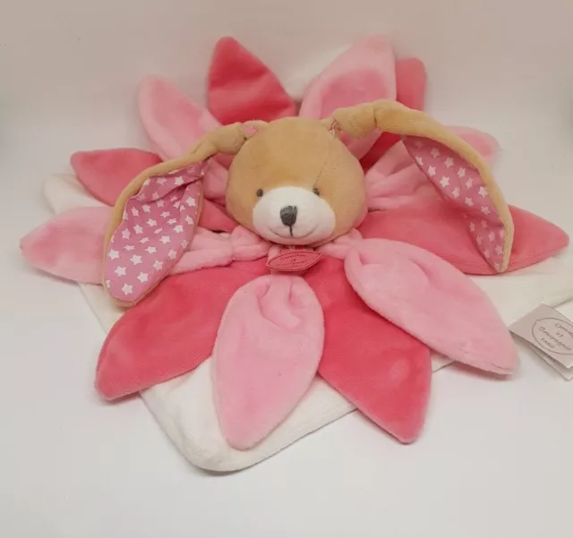 Doudou & et Compagnie plat Collector Lapin beige pétale rose étoile blanc NEUF 2