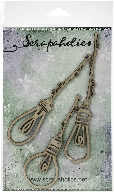Scrapaholics Laser Cut Chipboard 1.8mm Thick-Industrial Light Bulbs,3/Pkg,1"-6"