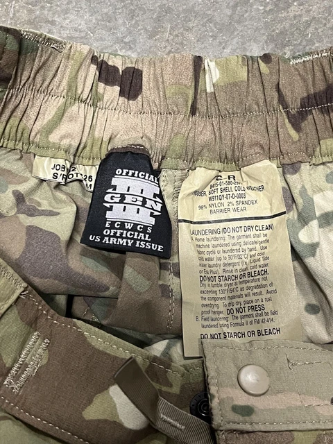 USGI Multicam OCP Soft Shell Cold Weather Trouser Pants Gen III Small Regular 3