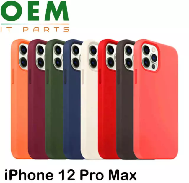 For Apple iPhone 12 Pro Max Case Liquid Silicone Luxury Thin Soft Phone Cover