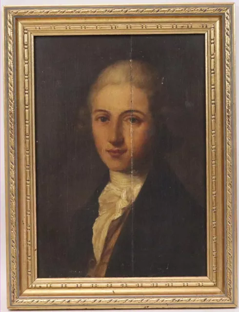 Bildnis eines jungen Edelmannes Portrait Ölgemälde unsigniert 19.Jhd (BK3699)