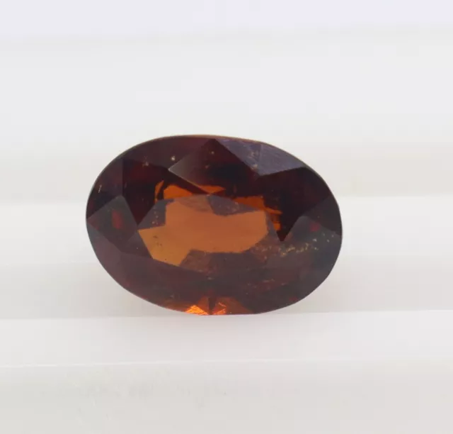 3.43 Ct Natural Hessonite Garnet Faceted Oval Cut 10 x 7 mm Loose Untreated Gem 3