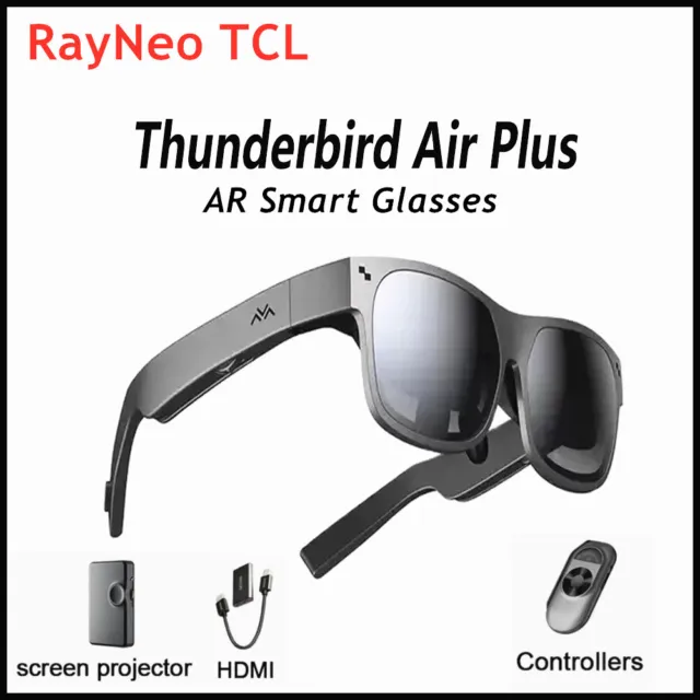 TCL RayNeo Air Plus AR Smart Glasses 1080P Dual OLED Screen Projecter Controller
