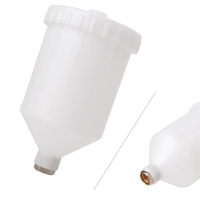 1x Car Plastic Air Gravity Feed Spray Paint Gun Pot 600ml Capacity Repair Tool