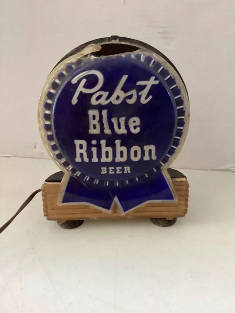 Vintage Pabst Blue Ribbon Beer Lighted Cash Register Display Sign