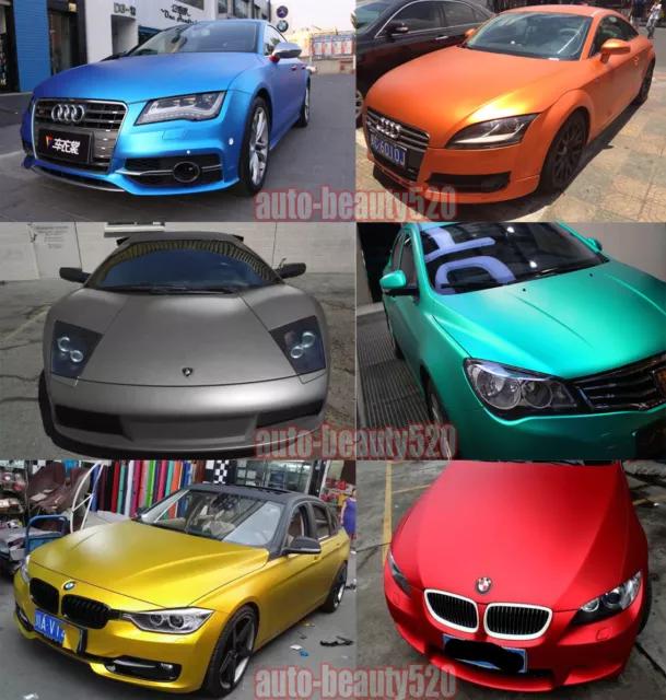 Select - Cool Satin Matte Metallic Chrome Vinyl Car Wrap Sticker Film Decal ACAC