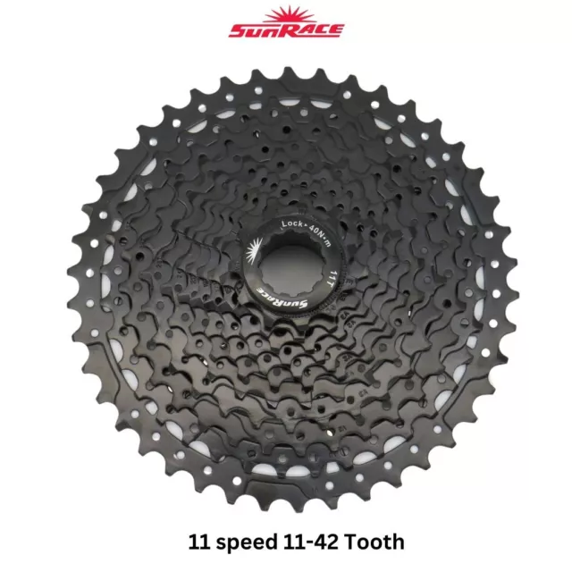 Sunrace Cassette Sprocket 11 speed 11-42 Tooth Black UH