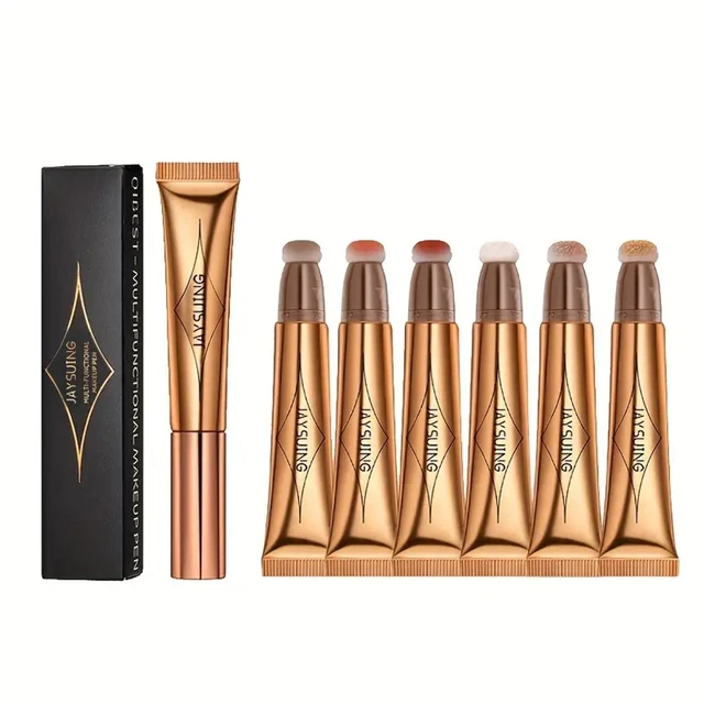 Waterproof Highlighter Contour Creamy Liquid Stick Cushion - All-in-One Contour,