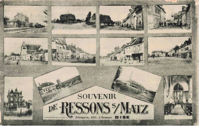 60 - RESSONS S/ MATZ - S03576 - Divers Aspects de la Ville - Souvenirs - Gare -
